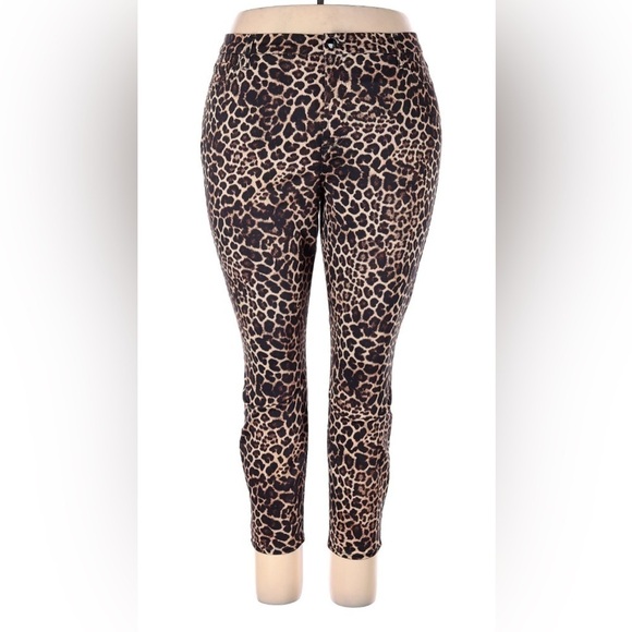 Jen 7 Ankle Skinny Golden Leopard Jeans 22W - Picture 2 of 10